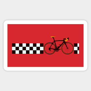 Bike Stripes Finish Line Sticker